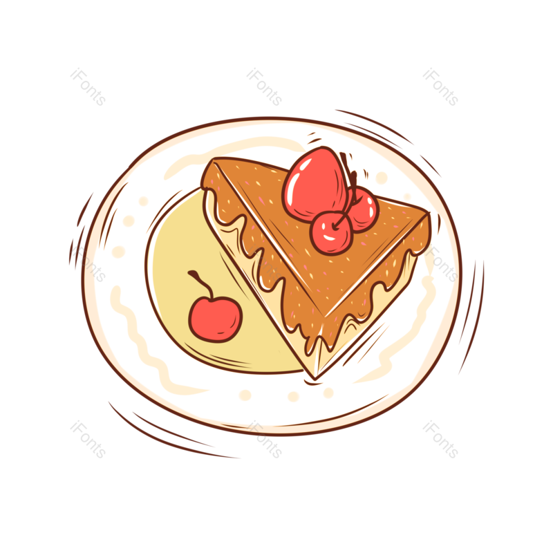 卡通图片,素材元素,手绘PNG,蛋糕免抠素材